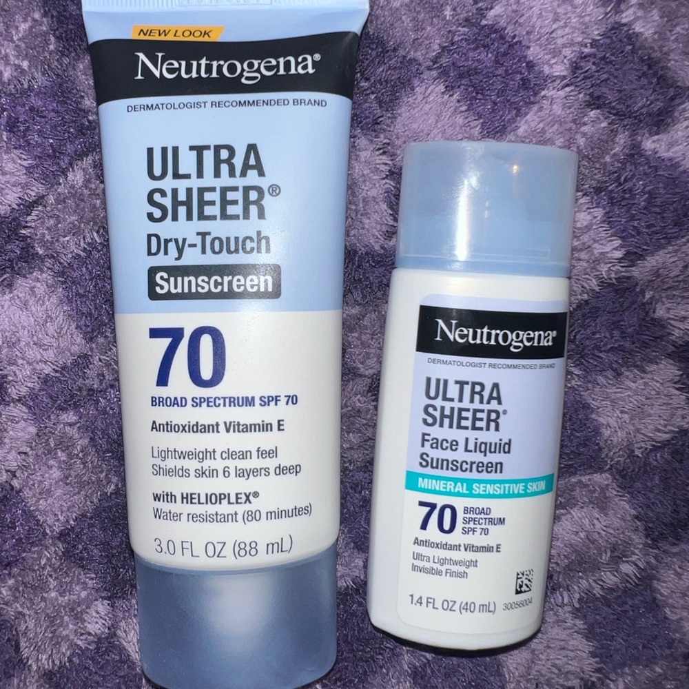 Neutrogena Ultra Sheer Dry-Touch Sunscreen SPF 70 - Blue and White